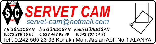 SERVET CAM TİCARET ALANYA / SERVET CAM Ali GÜNDOĞAN Logo
