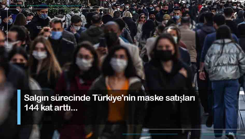Salgın sürecinde Türkiyenin maske satışları 144 kat arttı