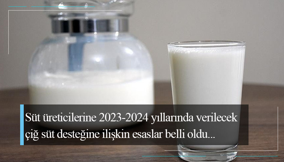 Süt üreticilerine 2023-2024 yıllarında verilecek çiğ süt desteğine ilişkin esaslar belli oldu